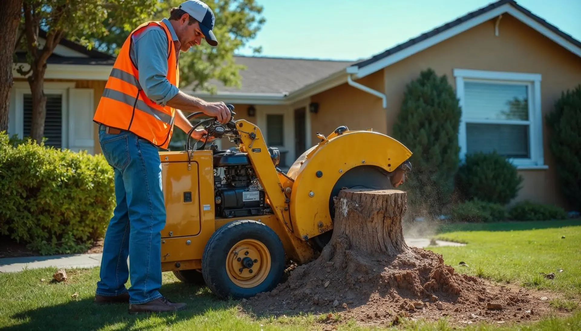 front-yard-stump-grinding-service | Crescenta Valley Tree Service